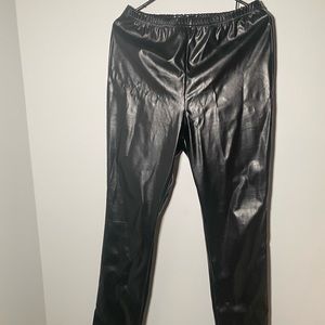Leather pants.